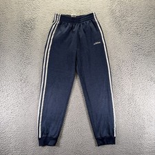 Adidas Sweatpant Boys L Blue Fleece Lined Jogger Tapered Leg Running Performance