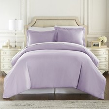 HC Collection Duvet Cover - Lavender Queen Size Duvet Cover - 3 Piece Soft Br...