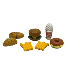 Kids Pretend Play Toy Food Lot of 7 Hamburger Ice Cream Cone Donut Fries Cooking
