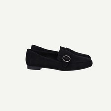 Dune London Womens Black Microfibre Flat Loafer Shoes EU 36 UK 3