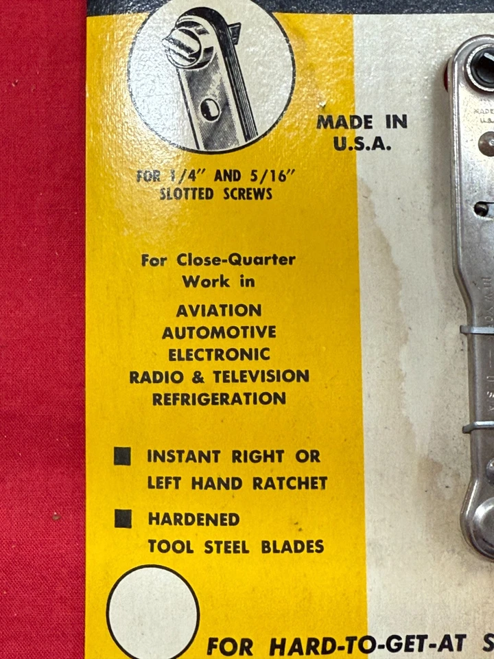 General Tools No. 807 Ratchet Offset Screwdriver - VINTAGE - Image 2 of 4