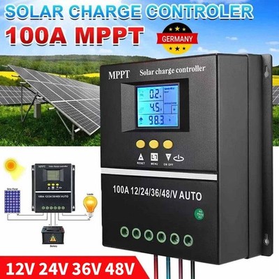 100A MPPT 4000W Solar PV Regler 12V 24V 36V 48V Solar Laderegler Controller LCD