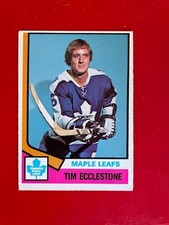 1974-75 O-Pee-Chee set break OPC #323 Tim Ecclestone - Toronto Maple Leafs NRMT