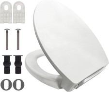 Soft Close Toilet Seat Elongated and Lid for TOTO SS114 01 Cotton White