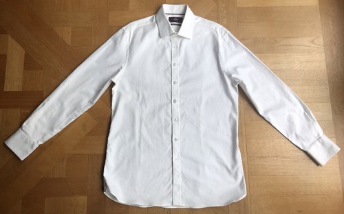 M&S Luxury Slim With Stretch White Shirt 16” Excellent Condition