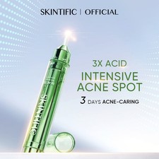 SKINTIFIC 3x Acid Intensive Acne Spot Treatment Gel Salicylic Lactic Pimple 11g