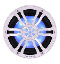 Rockville RM-PREMIUM104 White Marine Boat 10" Subwoofer 1200W Dual 4 Ohm, Fre...