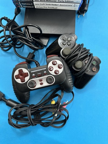 Sony PlayStation 2 Slim Konsole Schwarz + 2xController 1x ORG.1xNicht + 6xSpiele - Picture 3 of 5