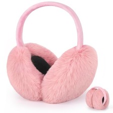 Earmuffs for Women Winter Foldable Warm Ear Muffs Faux Fur Cute Fuzzy Ear War...