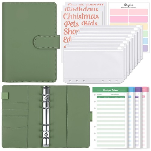 Budget Binder with 8pcs Zipper Envelopes,Money Organizer for Cash with 12pcs ...