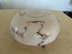 Vintage Art Deco Flycatcher Light Shade In Mottled Brown Cream Glass