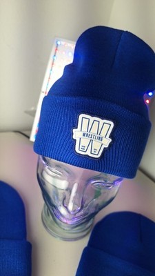 Wrestling HARD WORK PAYS OFF Blue Beanie Cap Hat New 