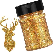 Holographic Chunky Glitter 100g - Gold Iridescent for Crafts  Nail Art