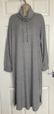 BNWT George Ladies Grey Cowl Neck Knit Loungewear Dress Size 12-14 & 16-18