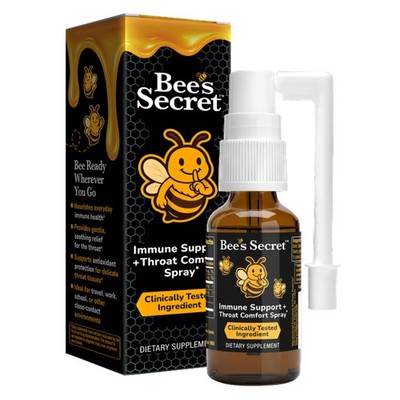 Purity Products Bee's Secret Propolis Throat Spray Manuka Honey Alcohol Free 1oz