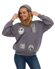 Disney Nightmare Before Christmas Multi-patch Full Zip Women's Hoodie Large