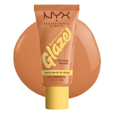 NYX Professional Makeup Foundation für alle 30 ml (1er Pack), 3 Cashew Butta