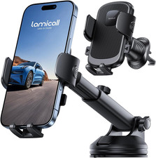 Car Phone Holder Mount 3-In-1 Military-Grade Suction Cup 360  Rotation Phone H