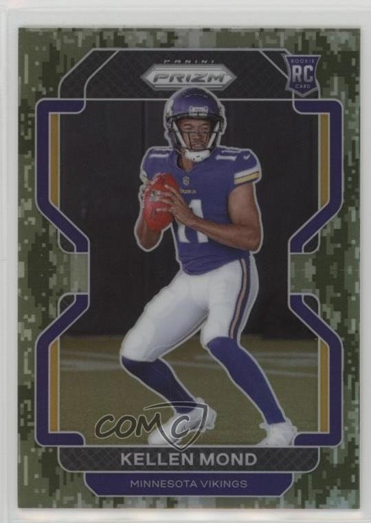 2021 Panini Prizm Rookie Forest Camo Prizm 2/15 Kellen Mond #351 0m89