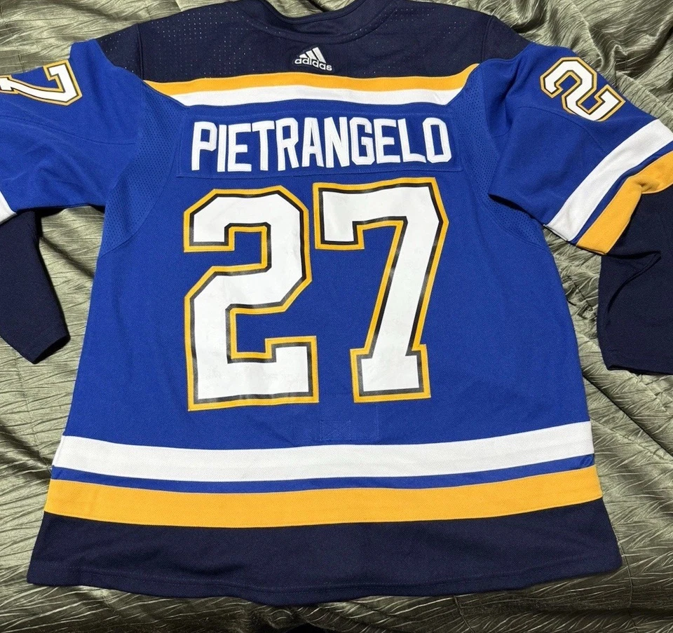 Camiseta deportiva de hockey auténtica Adidas para hombre talla 54 PIETRANGELO St. Louis Blues Foto 4 de 4
