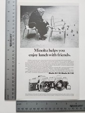 Minolta SRT Camera Vintage Photography Ephemera Magazine Print Ad