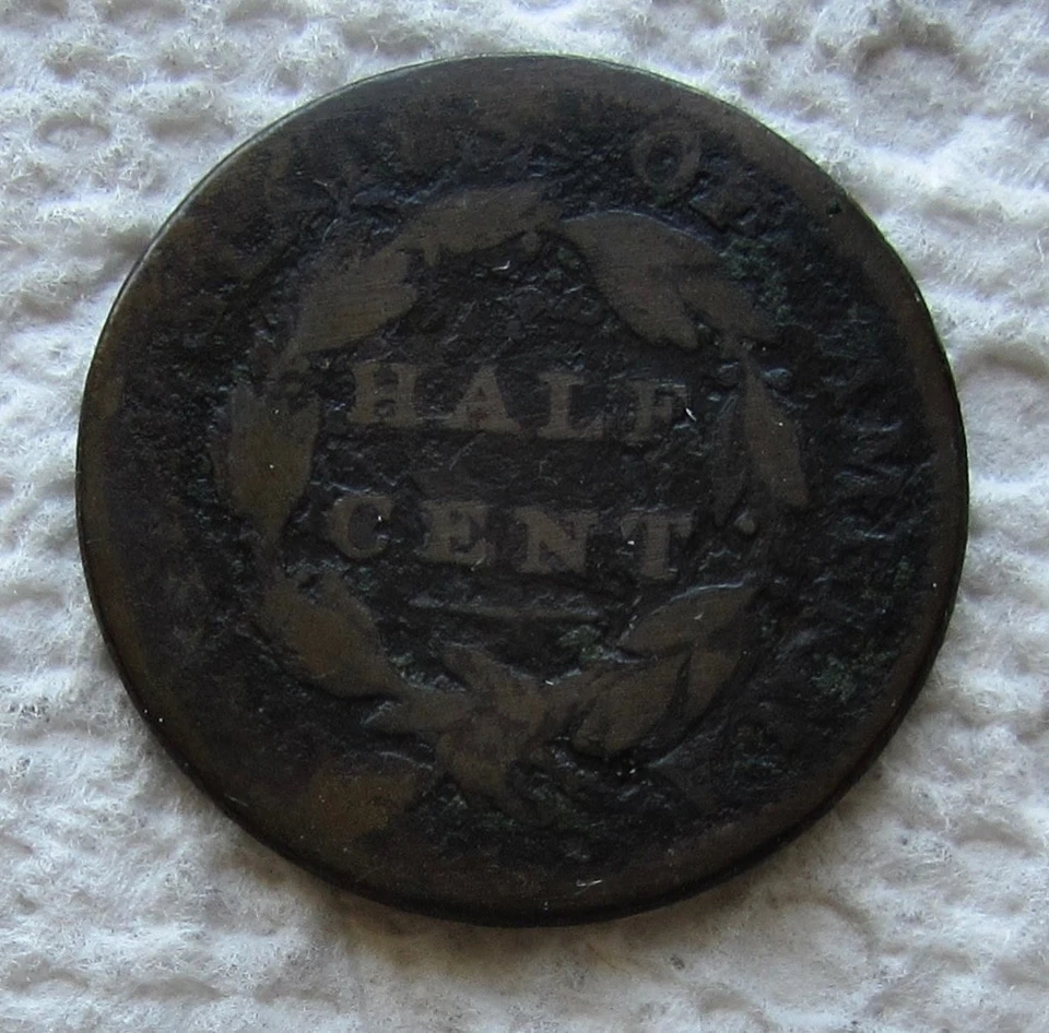 1811 1/2C Classic Head Copper Half Cent Rare Key Date Type Coin Fine Corroded - Image 2 of 3