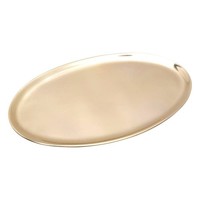 Kerzenteller Oval 20X11Cm Desinger Dekoteller Messing Gold Untersetzer Poliert