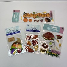 Jolees  Sandylion Lot Fall Stickers Vintage Thanksgiving Pumpkins Sealed