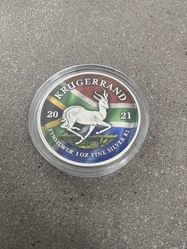 1 oz Silber Krügerrand 2021 Südafrika Color Flag Edition in Box - Bild 3 von 8