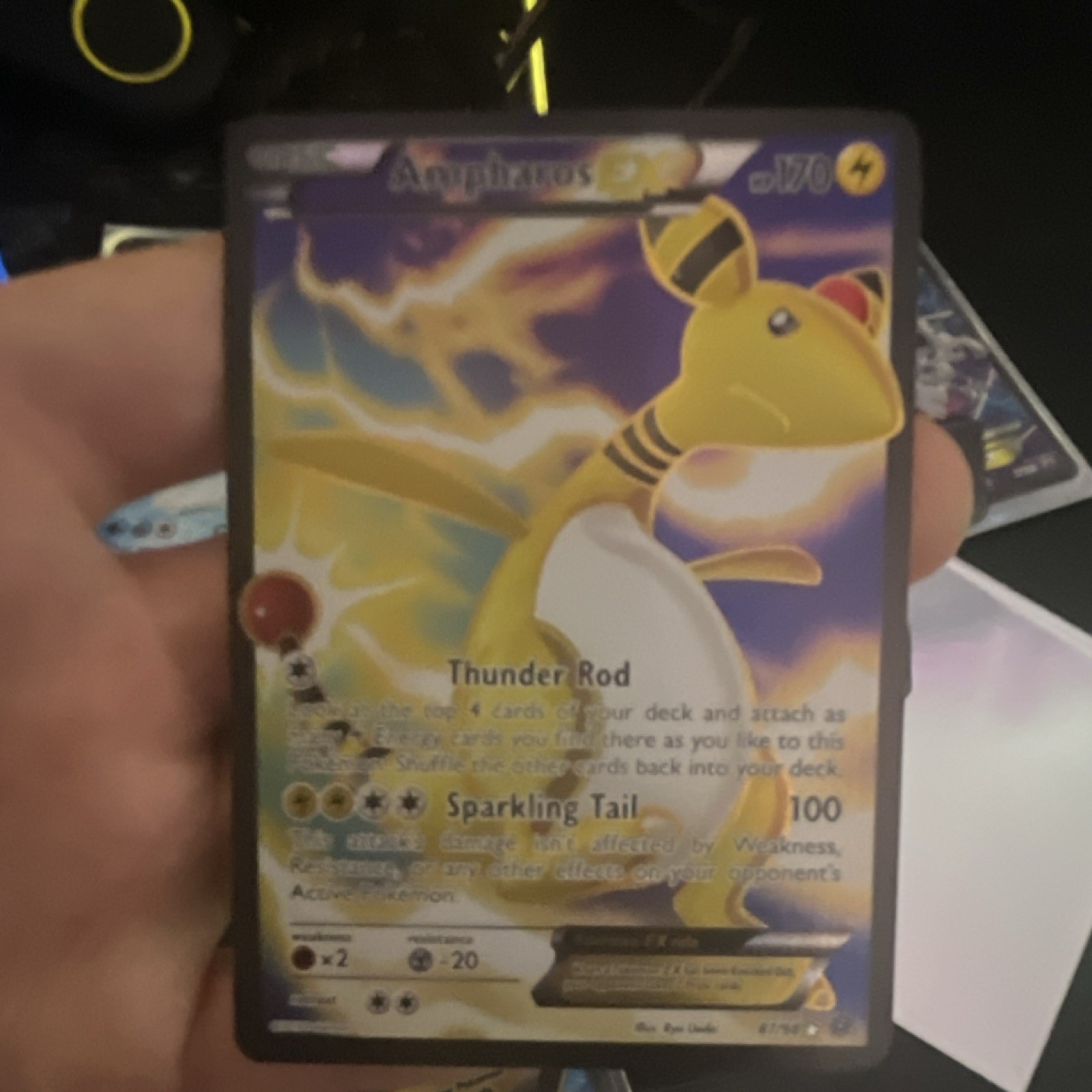 Pokémon Ampharos EX Full Art Holo Ultra Rare XY Ancient Origins 87/98 170 HP