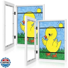 [2-Pack] Kids Art Frames, 8.5x11 Front Opening Kids Artwork Frames Changeable