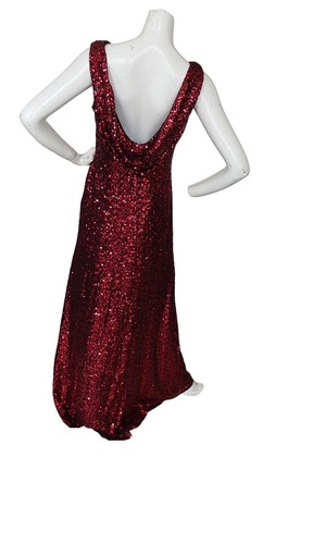 CACHET WOMEN'S REÐ/ BLACK SEQUINS DRESS SIZE 8 - Picture 2 of 10