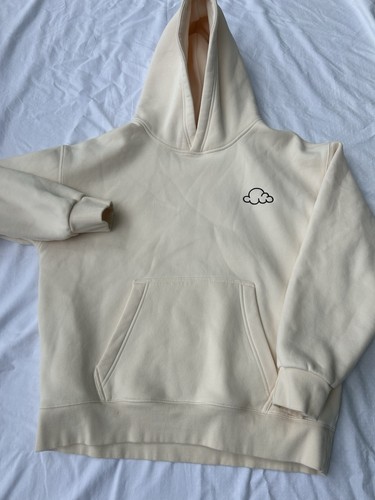 Cloud Nine Hoodie Jumper Size M Cream Comfy Oversized Calming Sweatshirt - Picture 4 of 7
