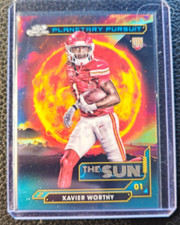 2024 Topps Chrome Cosmic Xavier Worthy RC Planetary Pursuit Sun KC Chiefs SSP