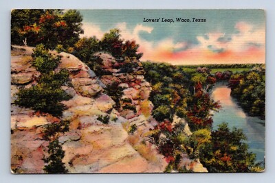 Lover's Leap Waco Texas Postcard Unposted
