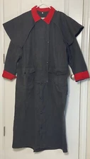 Cowboy Duster Coat Black Red Saddlesmith Outfitters Action Medium