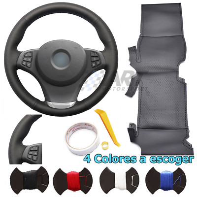 Perforé Couvre Volant sur Mesure pour BMW E46 en Cuir Lisse