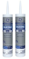 2  GE Window  Door Clear Silicone 1 Window and Door Caulk Sealant 10.1 oz