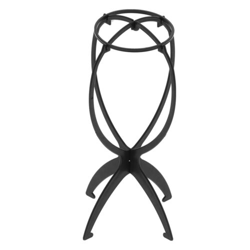 (Black)Wig Head Stand Travel Size Collapsible Wig Stand Wig Display Holder Rack - Picture 2 of 22