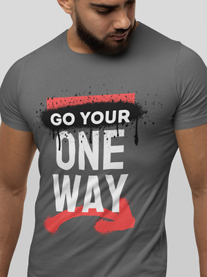 Go your One Way Shirt coole Herren T-Shirt Männer shirt mit coolen Sprüchen
