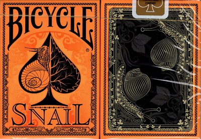 Snail Orange Gilded Bicycle Playing Cards Poker Size Deck USPCC Custom Limited