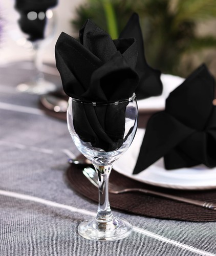 Set of 12 Cloth Napkins 20x20 Inches Dinner Table Napkins for Wedding Parties - Picture 7 of 9