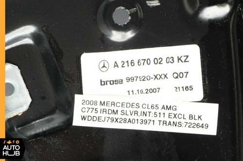 07-14 Mercedes W216 CL65 AMG CL550 CL600 Rear Right Window Regulator Motor OEM - Picture 11 of 11
