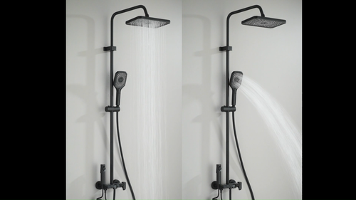 Edelstahl Duschsystem Duscharmatur Dusch Kopf Duschset Mischbatterie Regendusche - Video 1 von 1