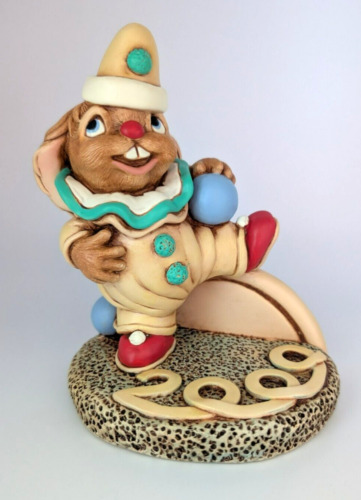 Vtg Pendelfin Rabbit Bunny Figurine, "Event Piece #7 2000", Clown, New in Box