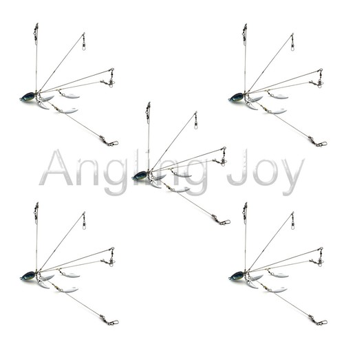 5 Pieces Umbrella Alabama MultiLure Rig for Bass Crappie Lure Fishing
