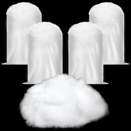 4 Bags Snow Fluffy Decoration Artificial Snow Faux Snow Simple Style White - Picture 2 of 7