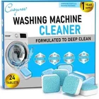Washing Machine Cleaner Descaler 24 Pack - Deep Cleaning Tablets For HE Front