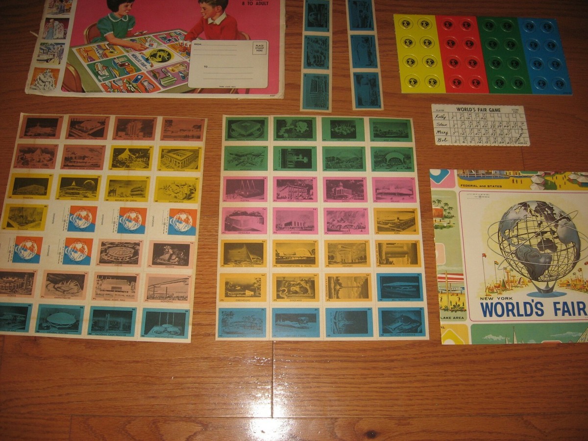 洋書 Playing Fair Vtg Milton Bradley 4430 NY World's Fair Game 1964-65 Brand