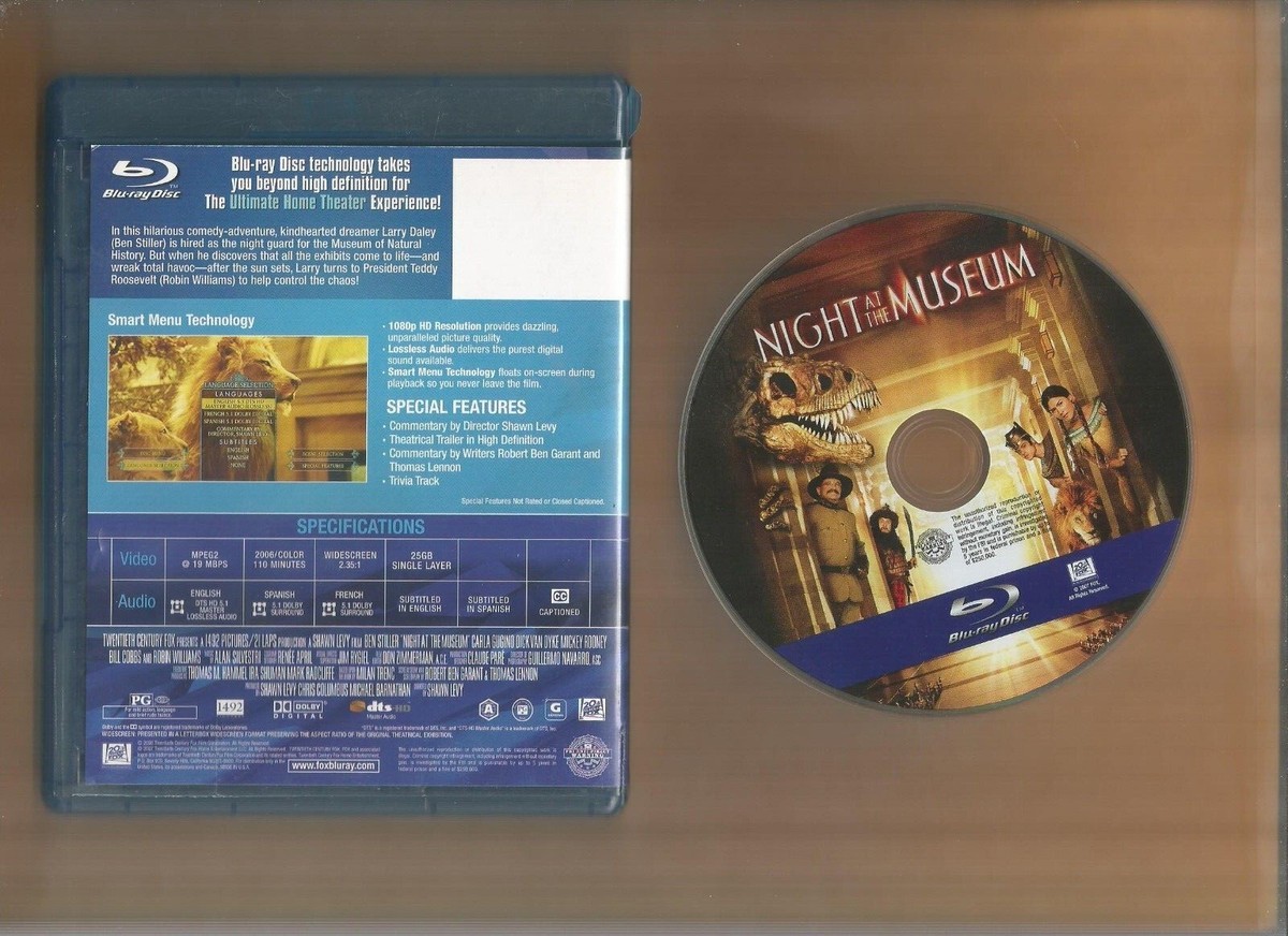 Night at the Museum (Blu-ray Disc, 2009) ~ Ben Stiller ~ LIKE NEW
